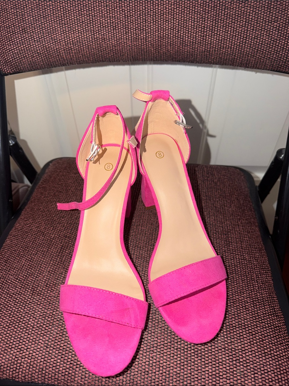 Women’s Open-Toe Ankle Strap Sandals in Hot Pink